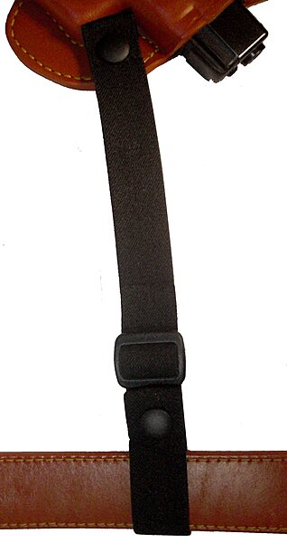 Gould & Goodrich B864 Gold Line Shoulder Holster Tie Down (Black) Use with Gold Line shoulder holster model 804, B804 or Model LGC.