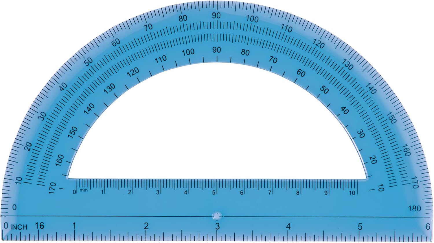 Office Depot Semicircular 6in. Protractor, Clear, 973D OD8