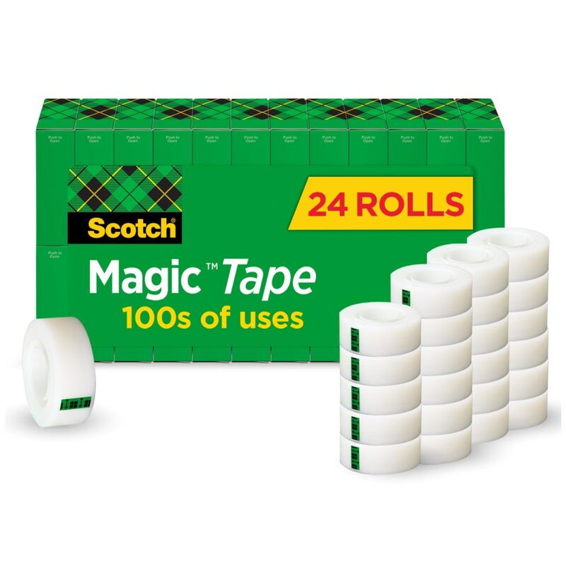 SCOTCH Magic Tape, Invisible, Matte-Finish, 3/4 in. x 1000 in.