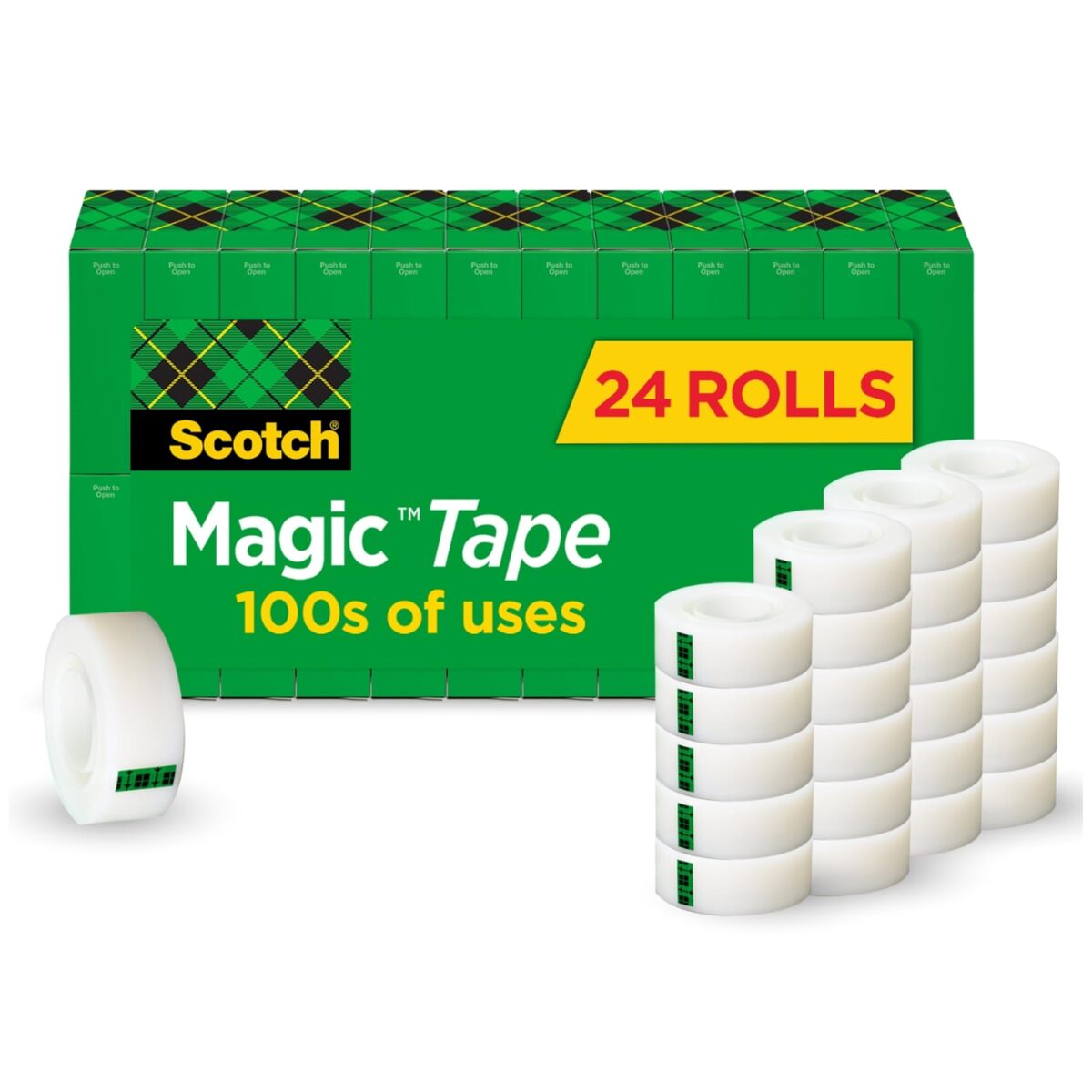 SCOTCH Magic Tape, Invisible, Matte-Finish, 3/4 in. x 1000 in.