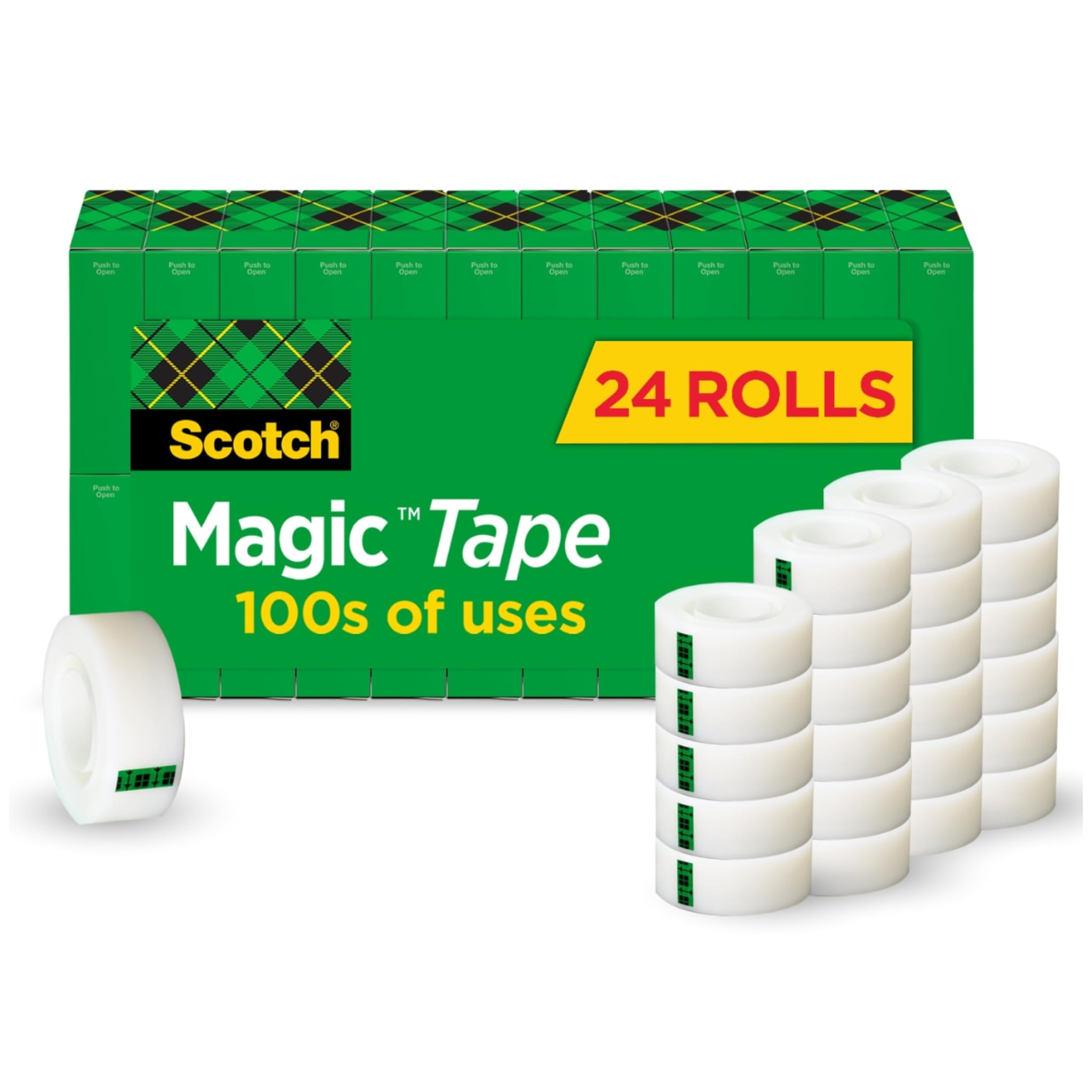 SCOTCH Magic Tape, Invisible, Matte-Finish, 3/4 in. x 1000 in.