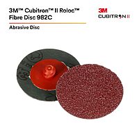3M Cubitron II Roloc Fibre Disc 982C, 36+, TR, 4 in x NH, Die R400BB 36+ 4 in