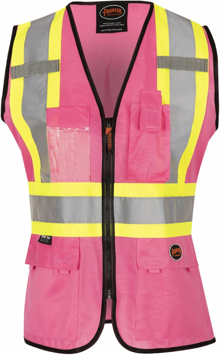 Pioneer Safety Vest for Women With Pockets - Hi-Vis Reflective Tape