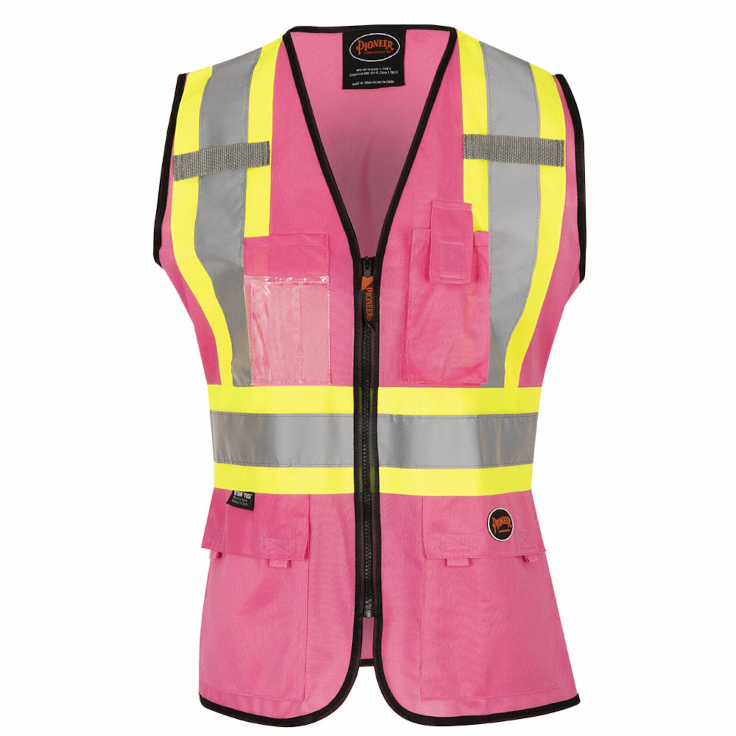 Pioneer Safety Vest for Women With Pockets - Hi-Vis Reflective Tape