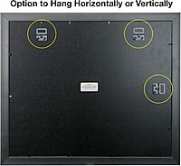 EXCELLO GLOBAL PRODUCTS Photo Document Frame: 11" x 14" with Double Mat Graduation Diploma Certificate Holder Wall Frame (Black/Gold/Red)