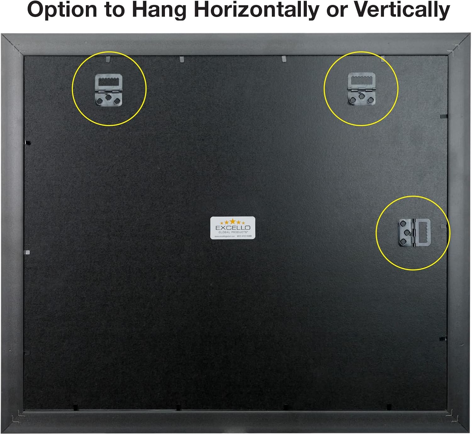 EXCELLO GLOBAL PRODUCTS Photo Document Frame: 11" x 14" with Double Mat Graduation Diploma Certificate Holder Wall Frame