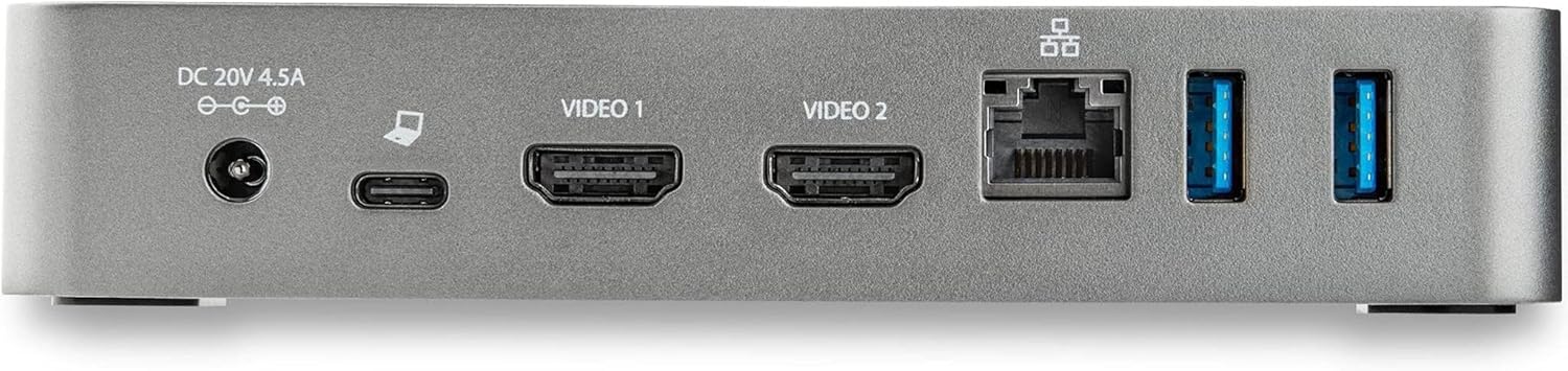 StarTech.com USB-C Dock - Dual Monitor 1080p HDMI Laptop Docking Station - 65W Power Delivery - 1x USB-C, 3x USB