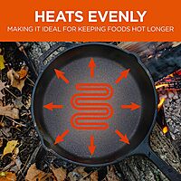 COMMERCIAL CHEF Pre-Seasoned Cast Iron Skillets