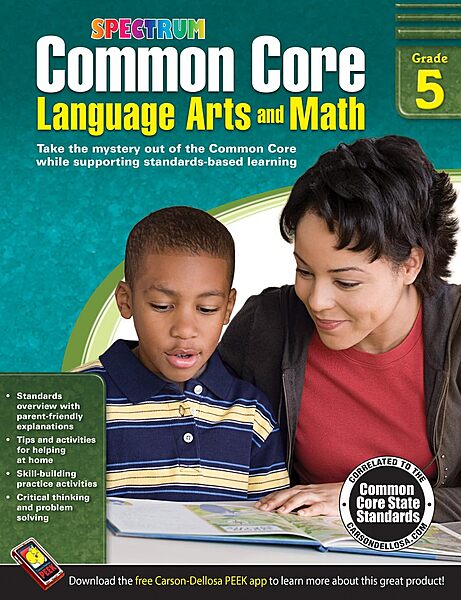Spectrum Common Core 5th Grade Workbooks All Subjects, Language Arts, Math, Reading, Writing, Parts of Speech, Spelling, Multiplication, Division, and ... or Homeschool Curriculum (Volume 74)