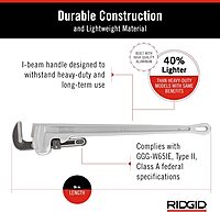 RIDGID Aluminum Straight Pipe Wrench