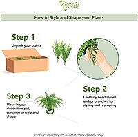 Nearly Natural 40IN Artificial Boston Fern Large Hanging Plant, Set of 2 Artificial Ferns that Look Real for Home Décor