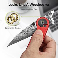 CIVIVI Starflare Pocket Knife, 3.3\" Folding Button Lock