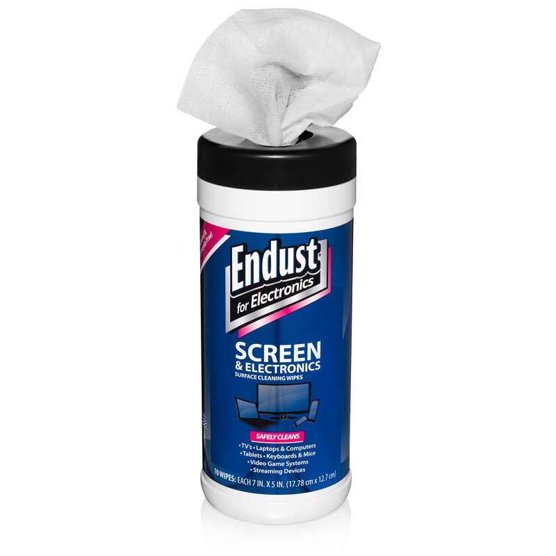 Endust for Electronics; Screen & Surface Cleaning Wipes, Great LCD and Plasma Wipes, 70 Wipes (11506) 1 Count (Pack of 1)