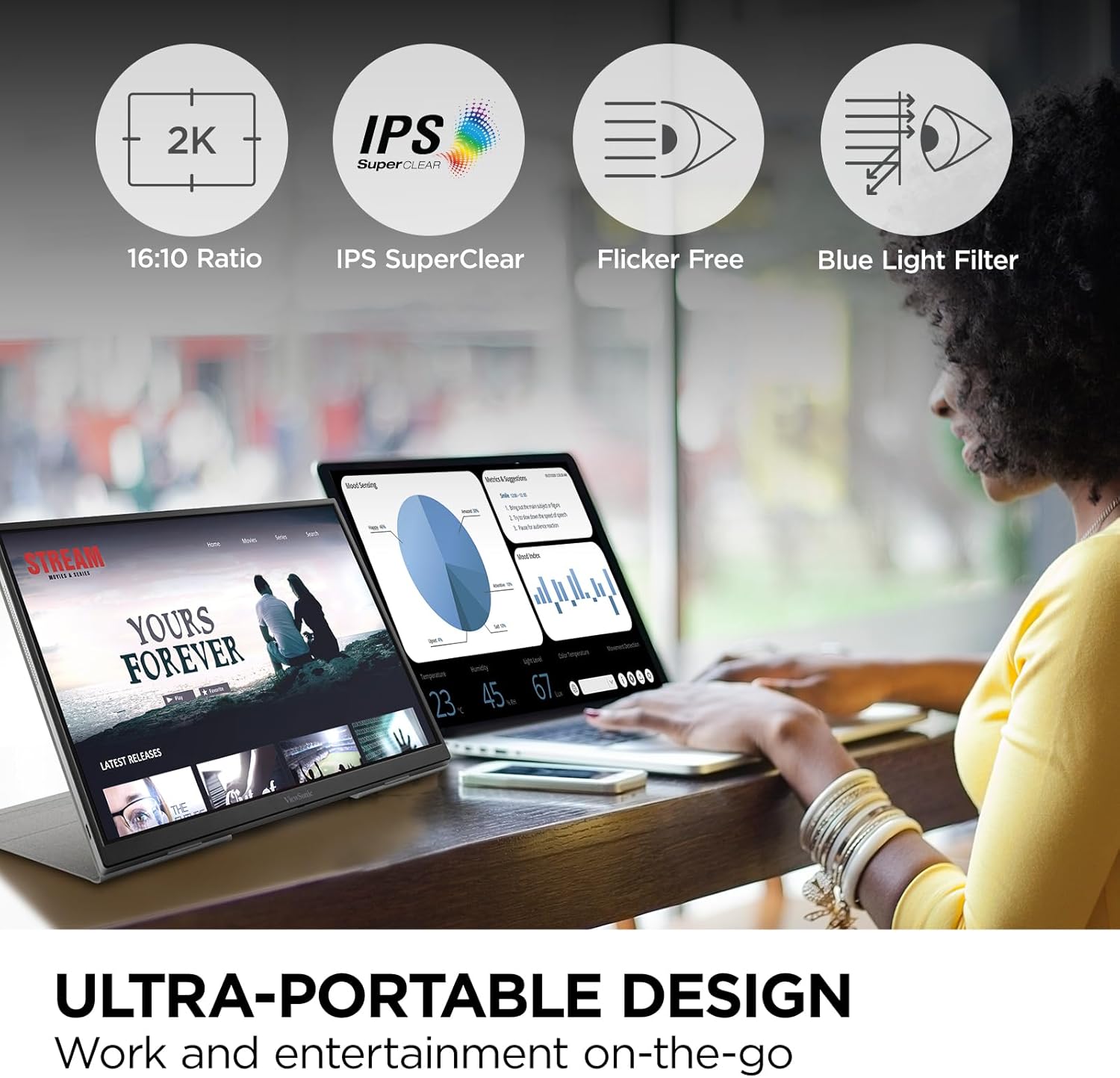 VIEWSONIC IPS Monitor with USB-C Power Delivery