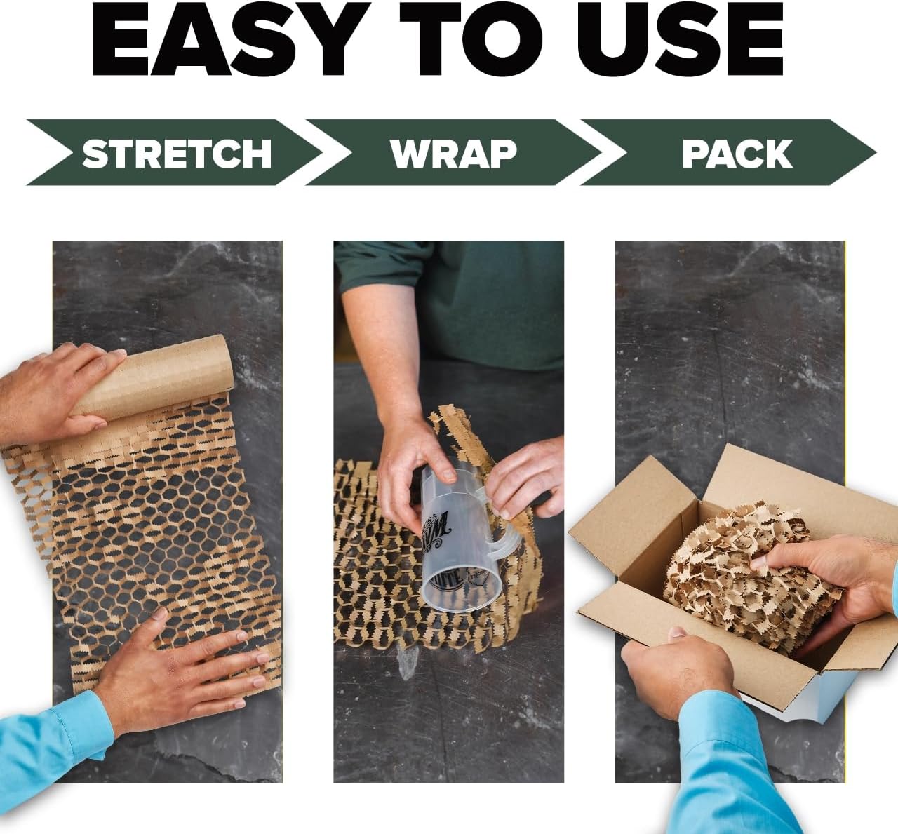 Scotch Cushion Lock Protective Wrap, 12 in. x 30 ft., Replaces Plastic Bubble, Cushions and Conforms to Secure and Protect