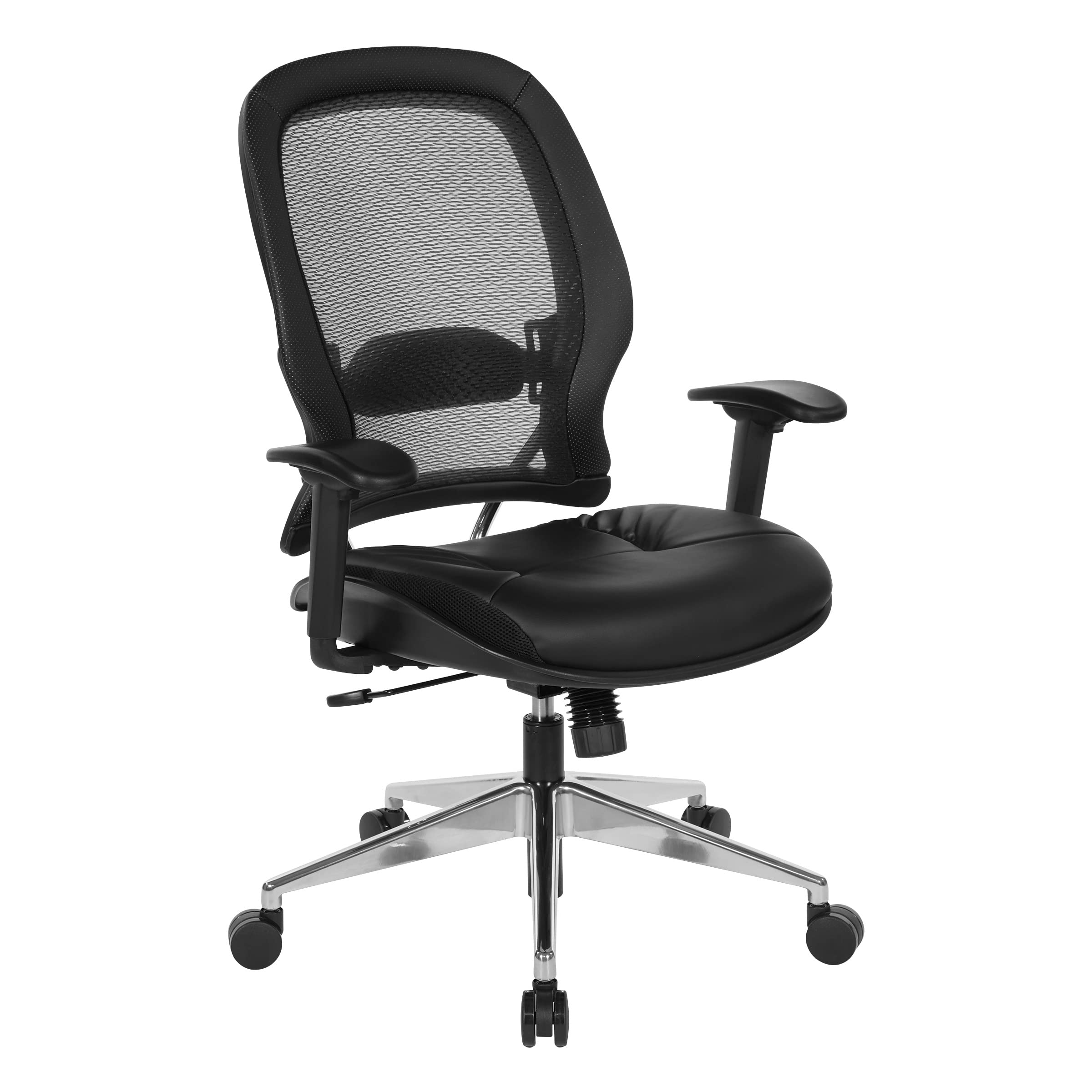 SPACE Seating Professional AirGrid Back and Eco Leather Seat and Trim, 2-to-1 Synchro Tilt Control