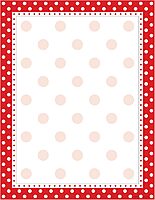 Barker Creek Red/White Dots Computer Paper, 8-1/2 x 11 Inches, 50 Sheets