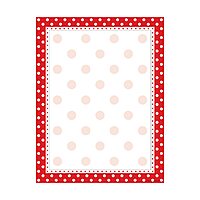 Barker Creek Red/White Dots Computer Paper, 8-1/2 x 11 Inches, 50 Sheets