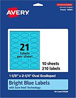 Avery Printable Oval Scalloped Labels, Sure Feed, Print-to-the-Edge, Laser/Inkjet Printable