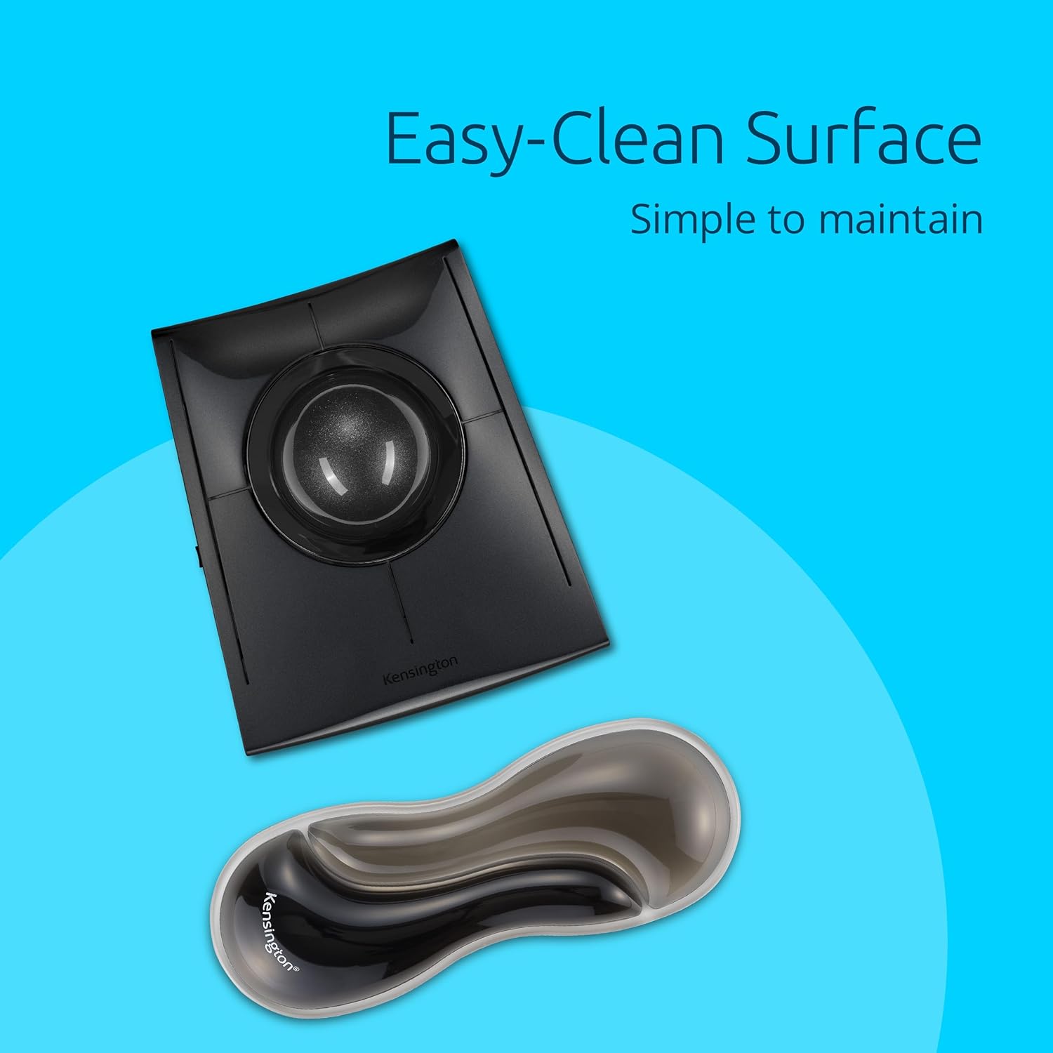 Kensington Slim Duo Gel Wrist Rest for Low-Profile Keyboards, Mice & Trackballs