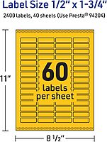 Avery Printable Rectangle Labels - Sure Feed Technology