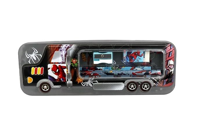 Spiderman Theme Pencil box with Stationery Items