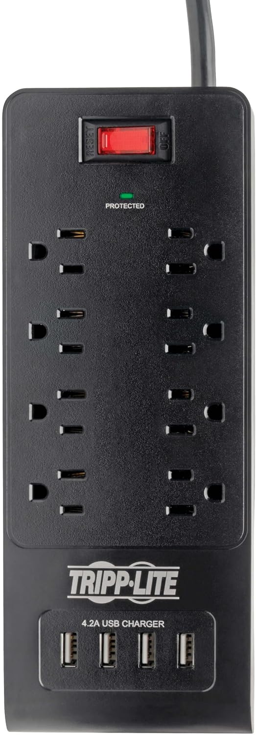 Tripp Lite Surge Protector Power Strip with USB Charging