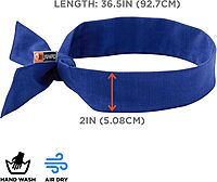 ERGODYNE Chill-Its 6700FR Evaporative FR Cooling Bandana, Tie Closure