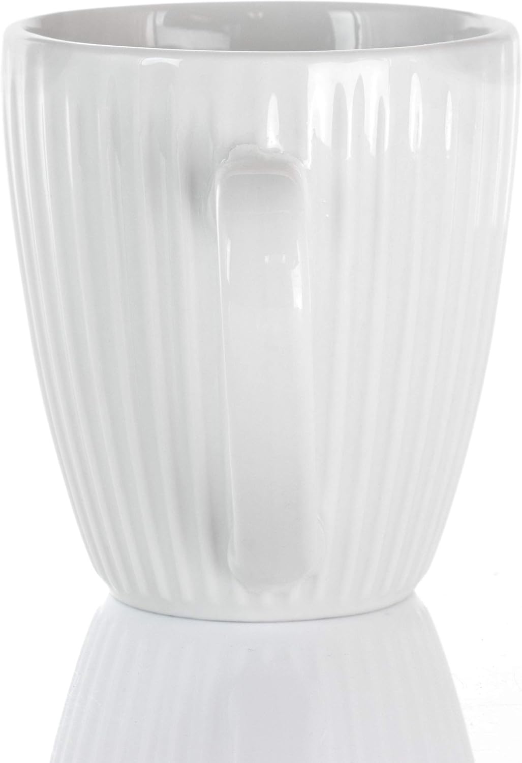 Elama Elle 12 Piece Round Porcelain Mug Set in White