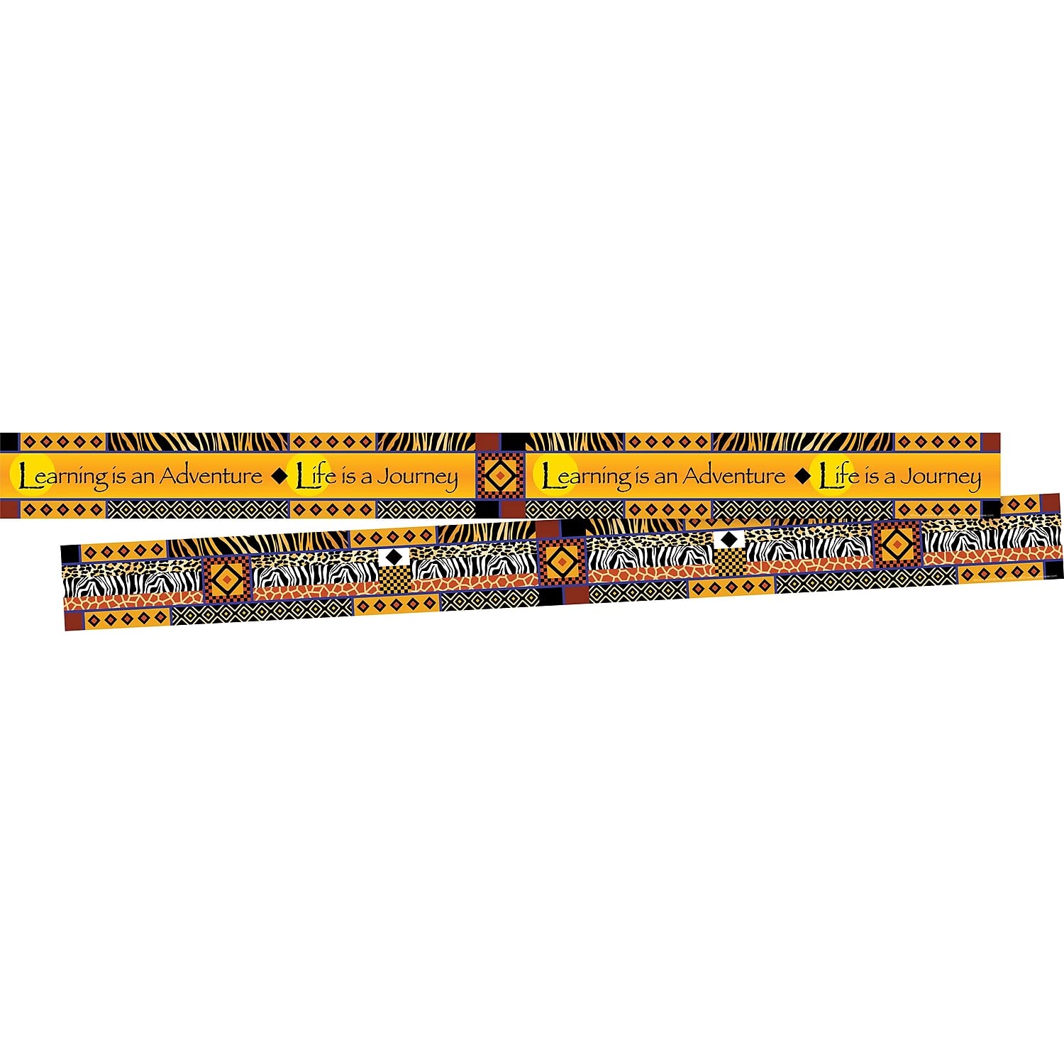 Barker Creek Double-Sided Border 2-Pack, Africa, Decorate Galore with 70' of Border