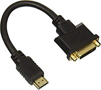 Rocstor Premium Y10A171-B1 8in HDMI to DVI-D Video Adapter F/M- HDMI Female to DVI Male