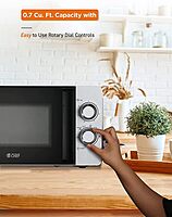 Commercial CHEF Small Microwave 0.7 Cu. Ft. Countertop Microwave with Mechanical Control