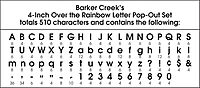 Barker Creek 4" Letter Pop-Outs 2-Pack, Over The Rainbow, Jazz Up Your Bulletin Boards with These Colorful Letters, 510 Upper and Lowercase Letters, Numbers & Punctuation Marks, 4" (3636)