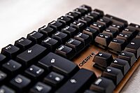 Cherry KC 200 MX Mechanical Office Keyboard with New MX2A switches. Modern Design with Metal Plate Frame. (Bronze withMX2A