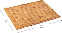 Mind Reader Bath Mat, Shower Mat, Bathtub Mat, Bathroom Accessory, Wood/Rayon from Bamboo, 23.5"L x 16.5"W x 0.4"H, Brown