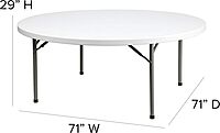 Flash Furniture Elon Round Plastic Folding Event Table