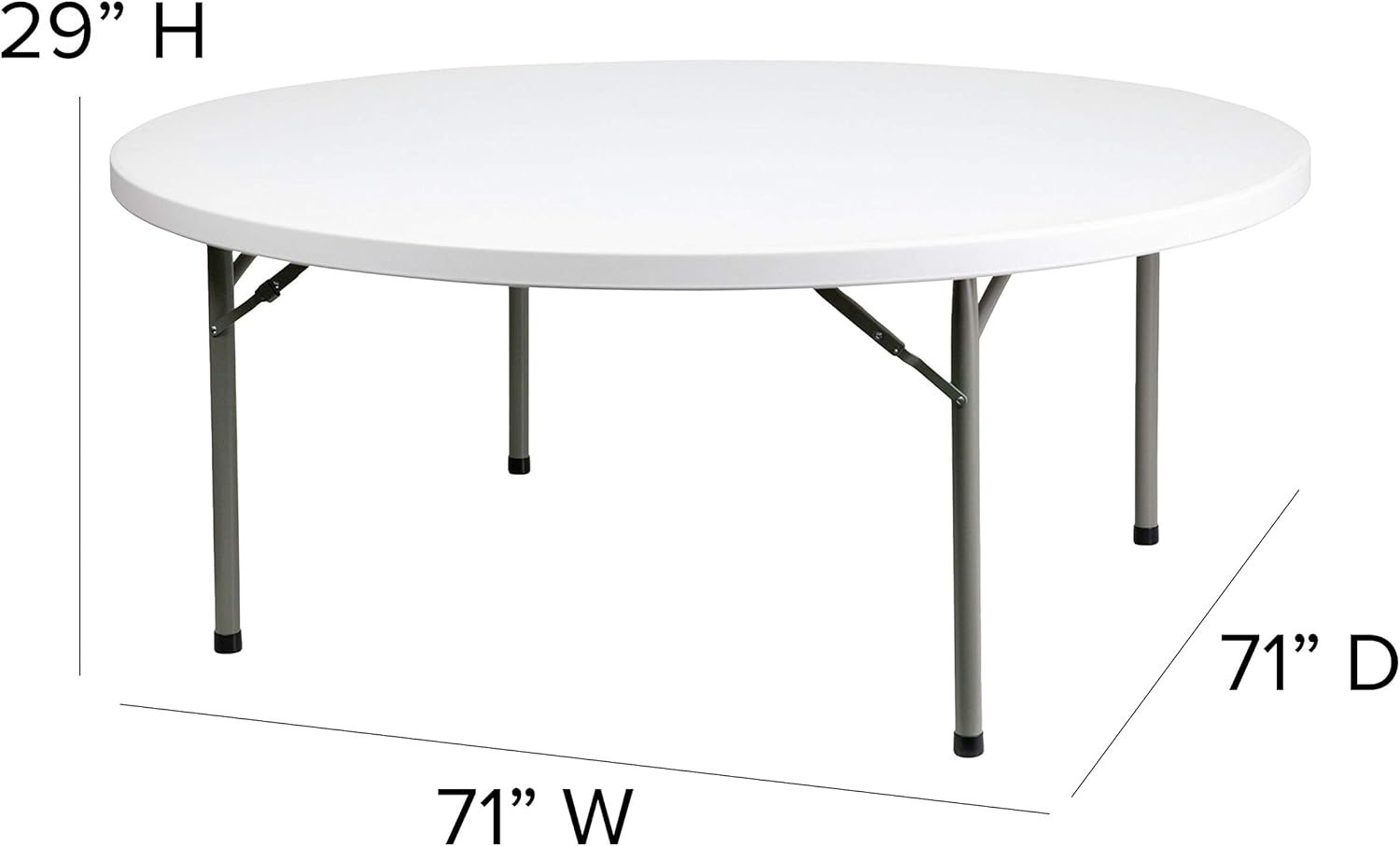 Flash Furniture Elon Round Plastic Folding Event Table