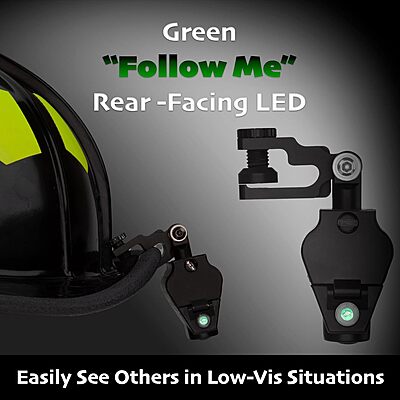 Nightstick NSP-4650B Helmet Mounted Multi-Function Led Dual-Light Flashlight, One Size, Black