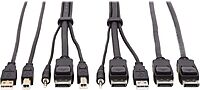 Tripp Lite DisplayPort KVM Cable Kit 4K USB 3.5mm 3xM/USB mm DP mm 6ft (P783-006-DPU)