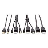 Tripp Lite DisplayPort KVM Cable Kit 4K USB 3.5mm 3xM/USB mm DP mm 6ft (P783-006-DPU)