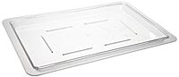Cambro 1218CCW 18" Length x 12" Width, Camwear Clear Polycarbonate Half Size Flat Lid for Food Boxes