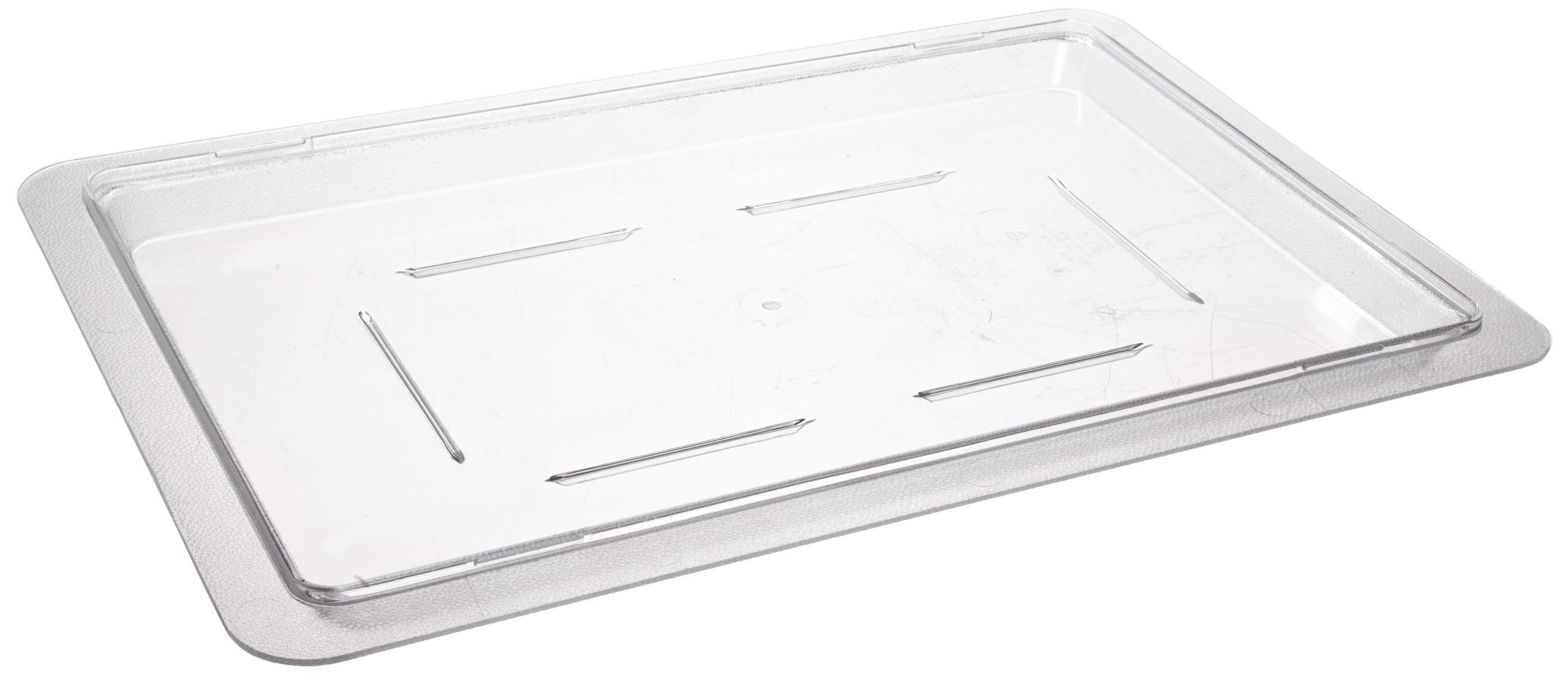 Cambro 1218CCW 18" Length x 12" Width, Camwear Clear Polycarbonate Half Size Flat Lid for Food Boxes
