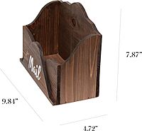 Elegant Designs Homewood Farmhouse Wooden Decorative Envelope-Shaped Desktop Letter Holder