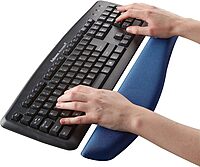 Fellowes PlushTouch Keyboard Wrist Rest with FoamFusion Technology, Blue (9287401)