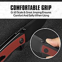 CIVIVI Teraxe Pocket Knife for EDC, 3.48-in Nitro-V Blade One Size Burgundy