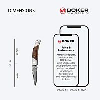 Magnum 01MB946DAM Damascus Duke Folding Knife with 2-1/2 in. Straight Edge Blade