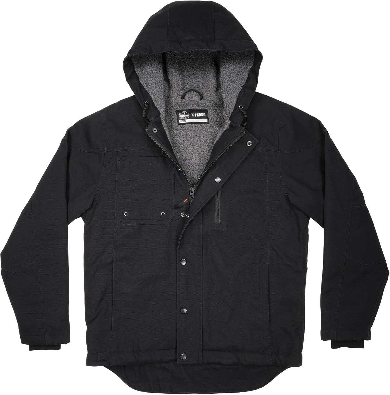 Ergodyne N-Ferno 6468 Heavy-Duck Canvas Work Jacket, Sherpa Lined