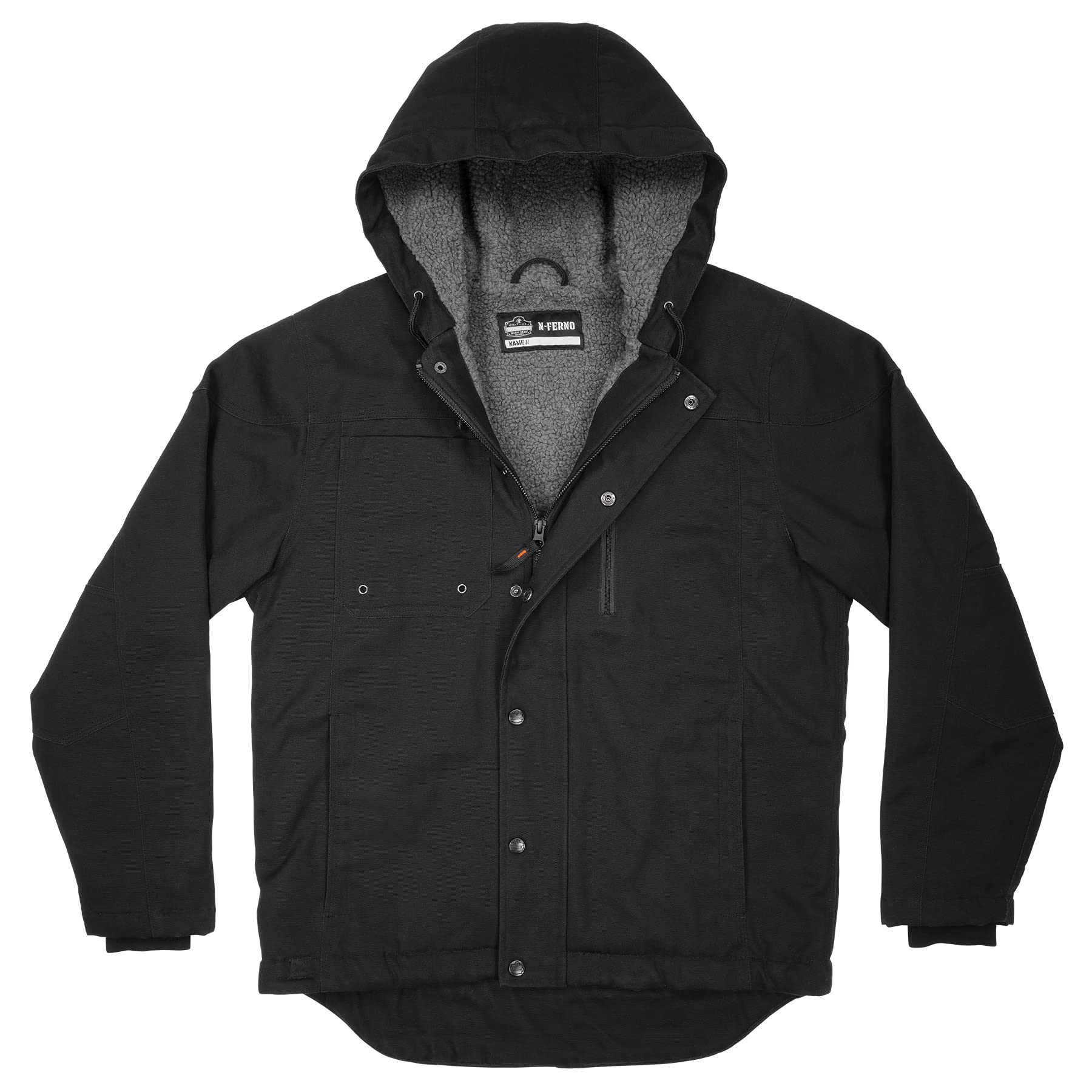 Ergodyne N-Ferno 6468 Heavy-Duck Canvas Work Jacket, Sherpa Lined