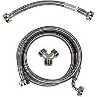 Certified Appliance Accessories Steam Dryer Installation Kit [Steam Dryer Hose with 90 Degree Elbow, Y Connector and Inlet Adapter Hose], 5 Feet