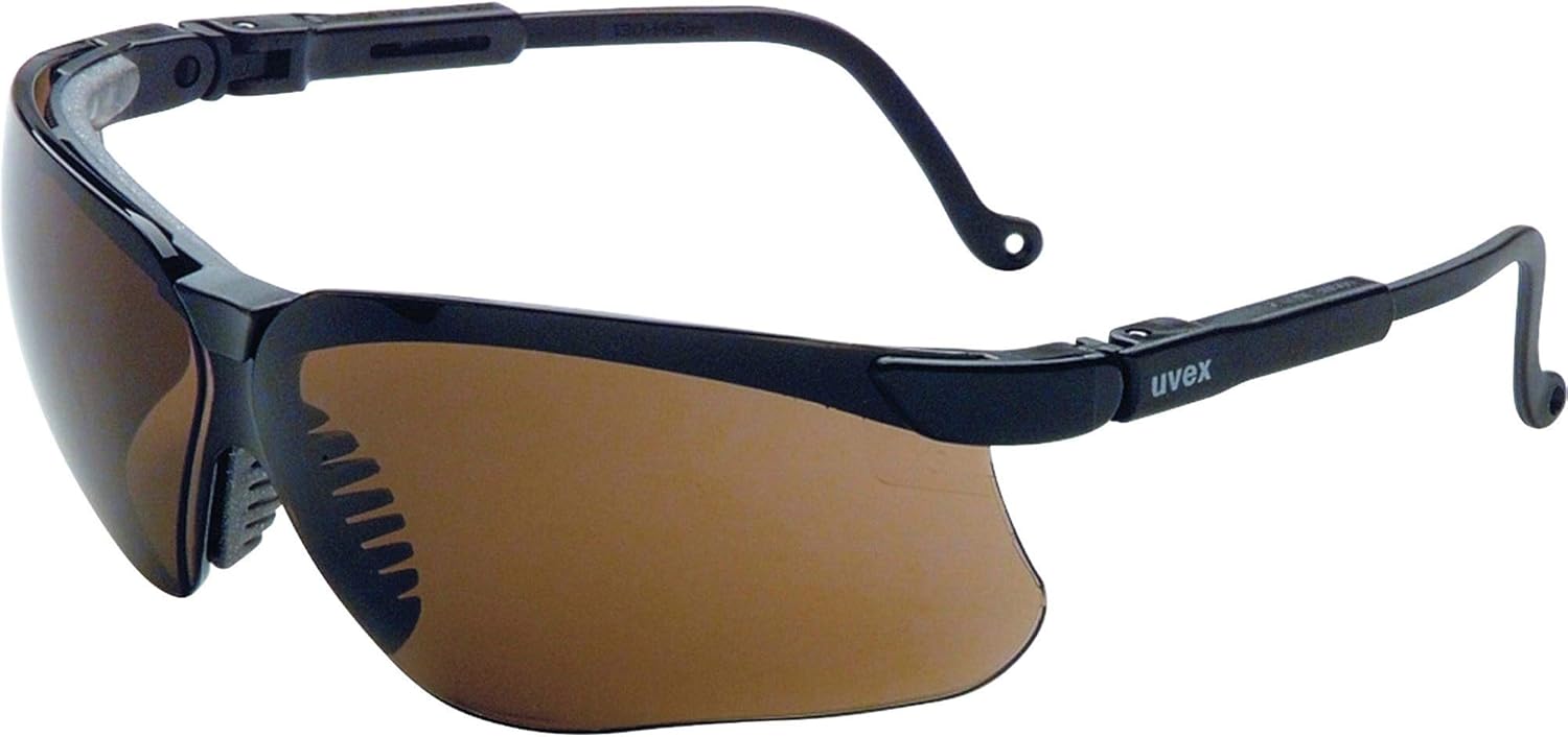 Honeywell Uvex by Genesis Safety Glasses with Uvextreme Anti-Fog Coating, Black Frame
